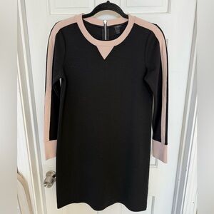 J. Crew Black and Pink Round Neck size 4 dress